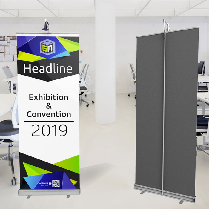 33x81 Aluminum Retractable Roll Up Banner Stand Trade Show Display  Portable