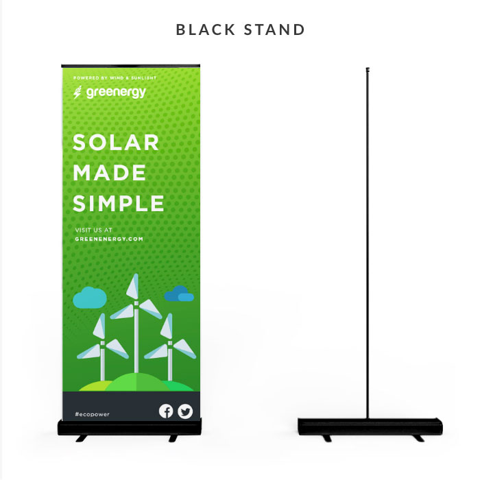 Image of item Standard Retractable w/ Stand - 33"x81"(Black)