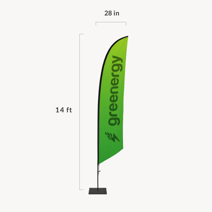 Image of item Feather Angled Flag - (Large)