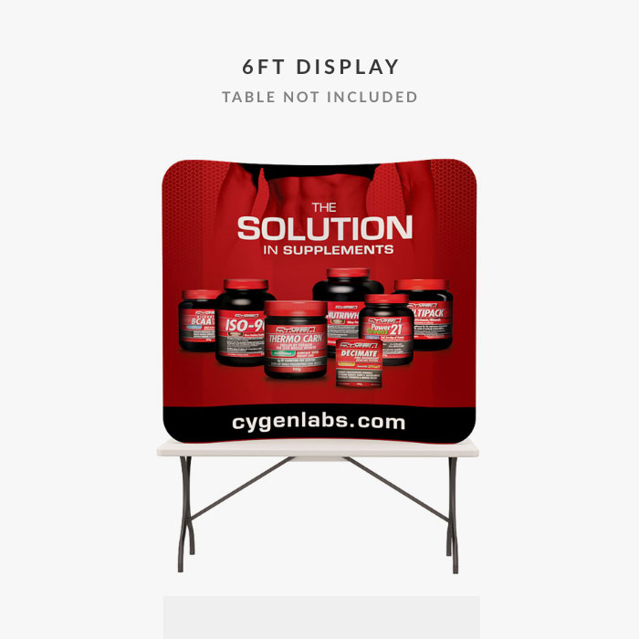 Image of item 6ft Curve Tension Fabric Display w/ Frame