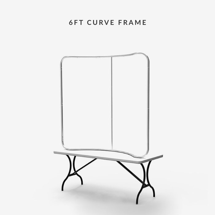 Image of item 6ft Curve Tension Fabric Display w/ Frame