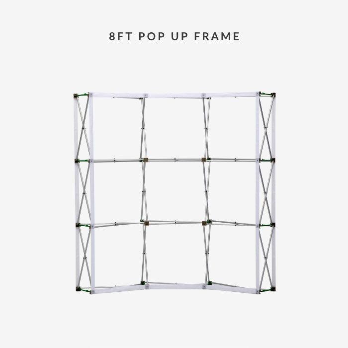 Image of item 8ft Curve Velcro Fabric Pop Up Display w/ Frame