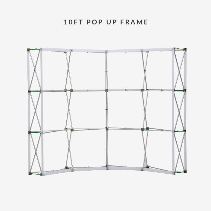 Image of item 10ft Curve Velcro Fabric Pop Up Display w/ Frame