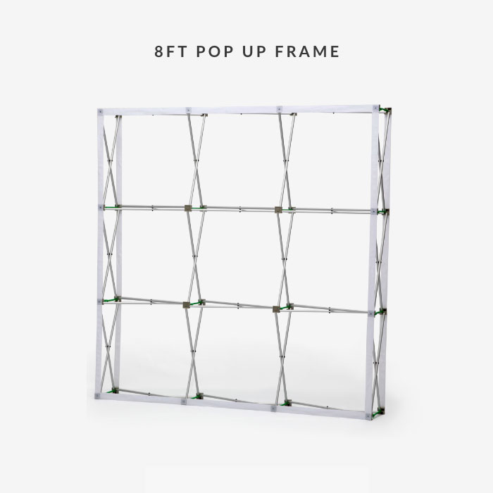 Image of item 8ft Straight Velcro Fabric Pop Up Display w/ Frame