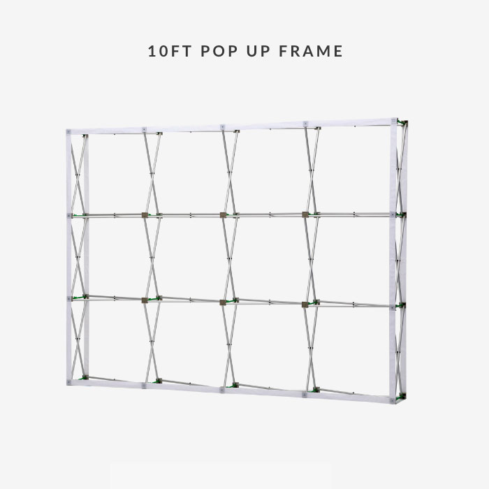 Image of item 10ft Straight Velcro Fabric Pop Up Display w/ Frame