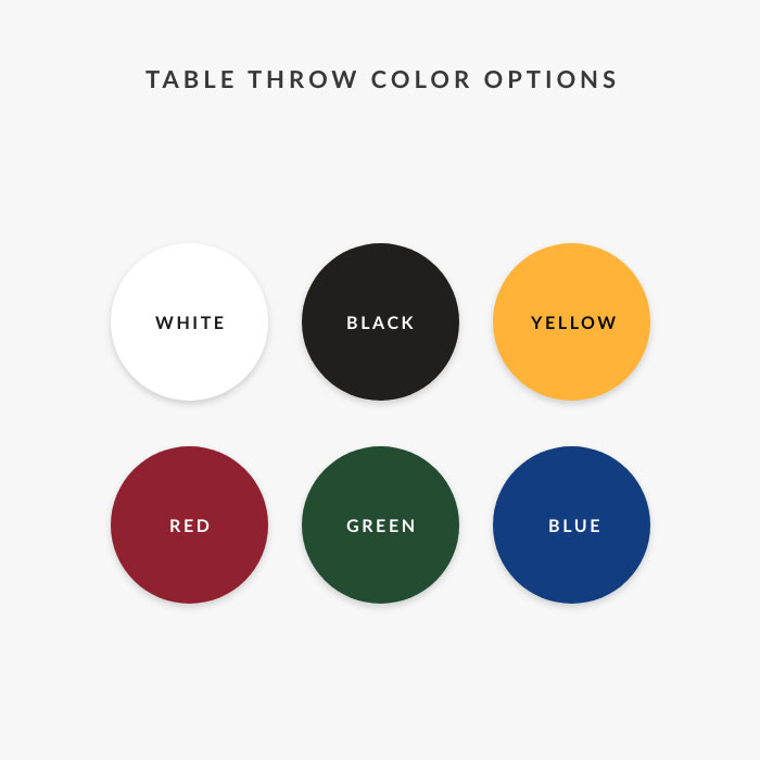 Image of item Solid Color Table Throw